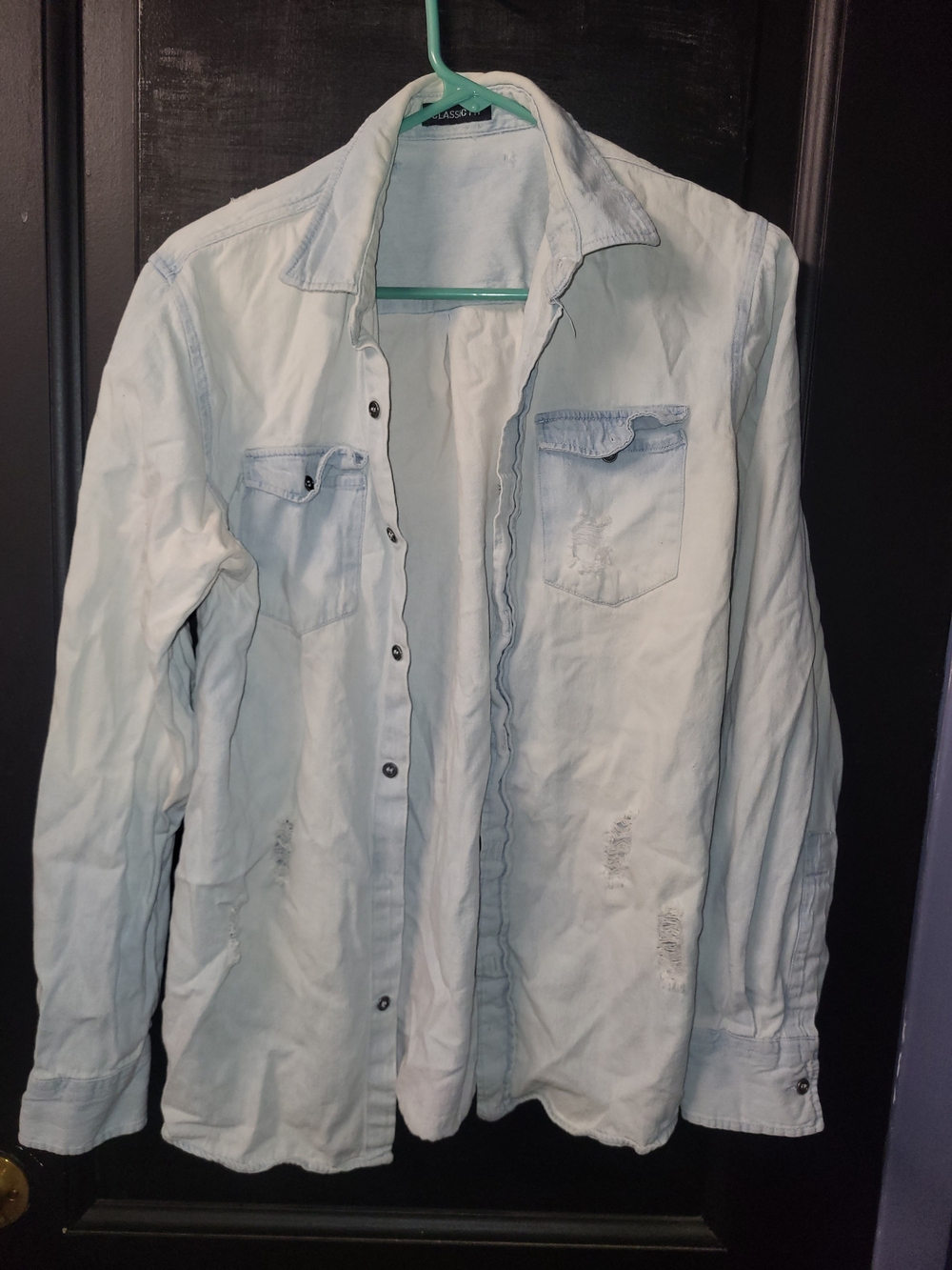 Light Blue Women's Denim Shirt Jacket